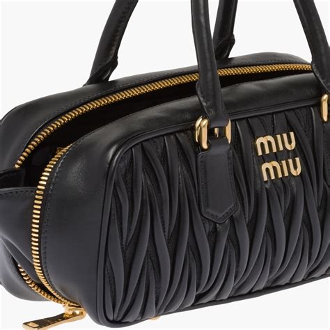 miu miu rn0958|Authentic MIU MIU Matelasse Nappa Crystal Leather 2WAY Bag .